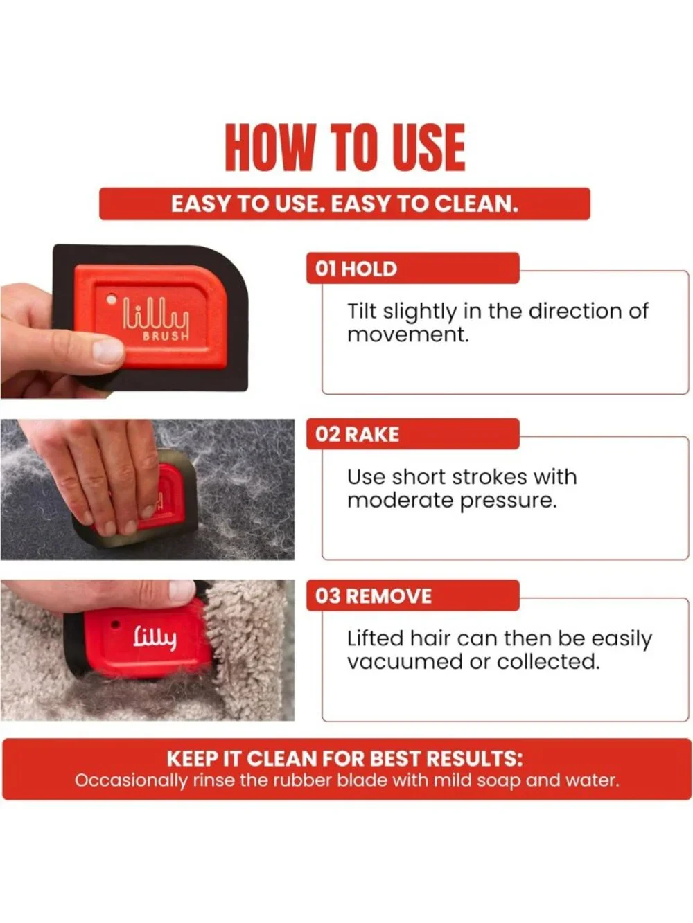 Mini Pet Hair Detailer | Reusable Fur Remover for Car, Carpet, Couch & Furniture